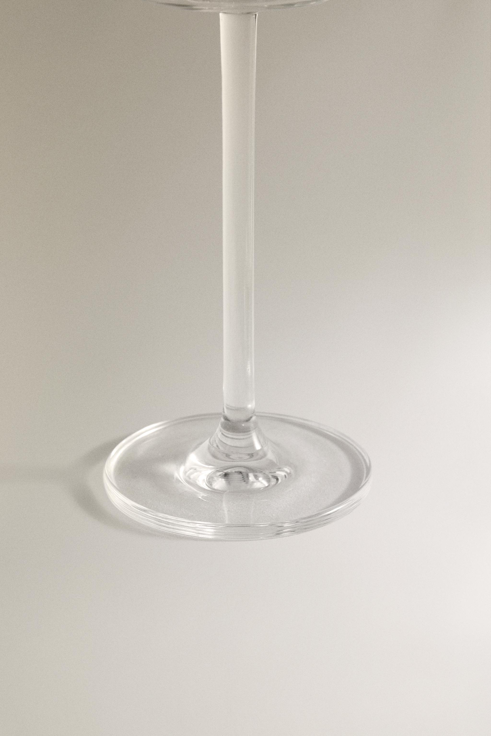 CONICAL CRYSTALLINE FLUTE GLASS